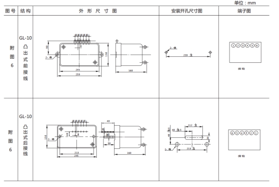 JSL-25外形結構及開孔尺寸圖