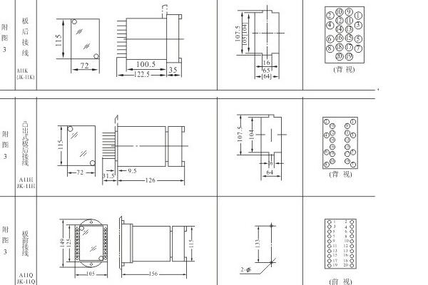 JY-31A繼電器開孔尺寸 JY-31A繼電器開孔尺寸
